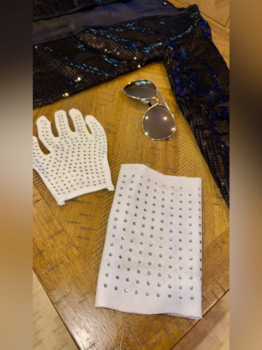 🎤 🎶 Michael Jackson 'Billie Jean' Sequins - Full Costume - Kids size 8-10 yrs 😎 - Picture 6 of 16